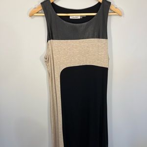 Calvin Klein Beige & Black Sleeveless Dress 10